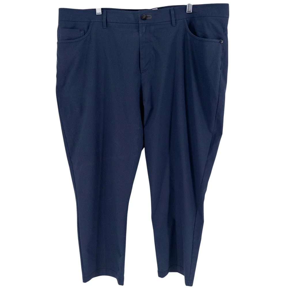 LOT OF 2 Public‎ Rec Mens 44x28 5-Pocket Chino Pants Navy Blue & Black Golf Tech